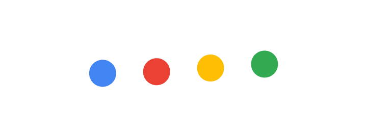Pontos do novo logo do Google