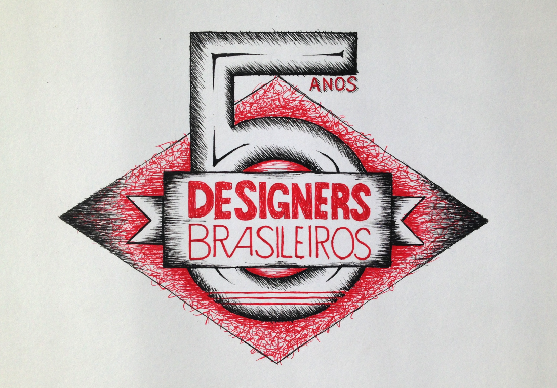Desenho feito exclusivo para o Designers Brasileiros, feito com a mesma técnica das pranchas.